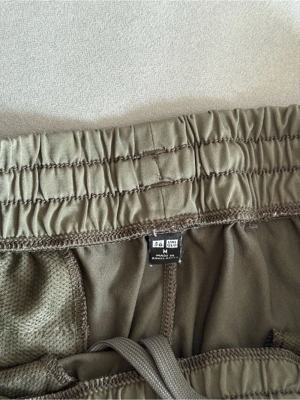 Uniqlo Men's Olive Green Athletic Shorts
